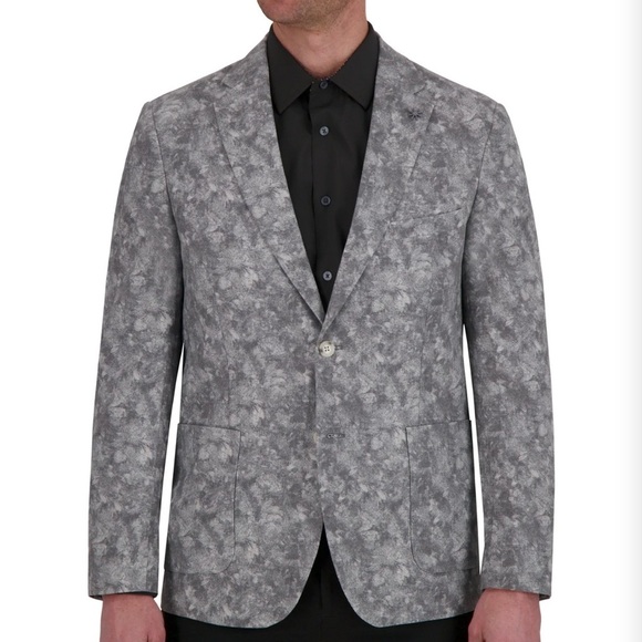 Report Collection Other - Report Collection Modern Fit Single Breasted Sport Coat in Grey Pattern